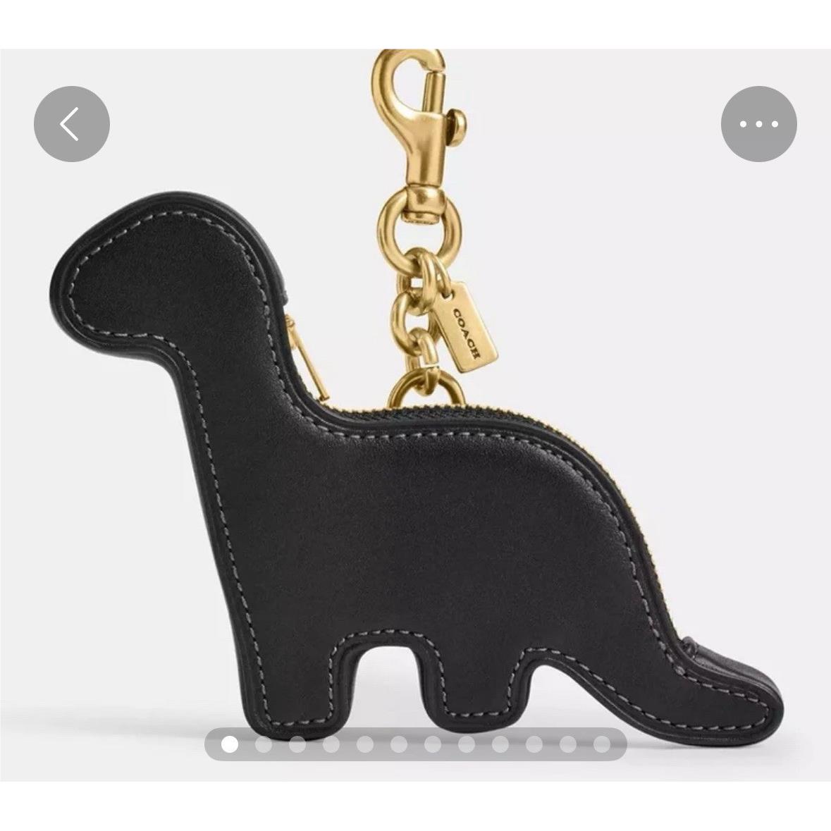 Coach Rexy Dinosaur Black Leather Coin Purse CBR56