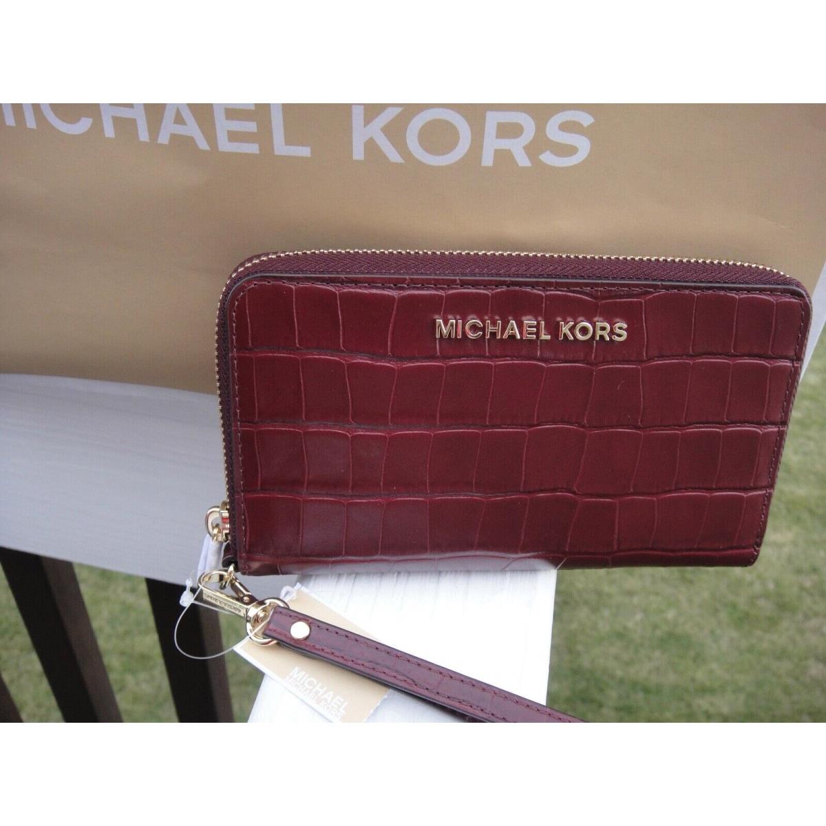 michael kors wallet burgundy