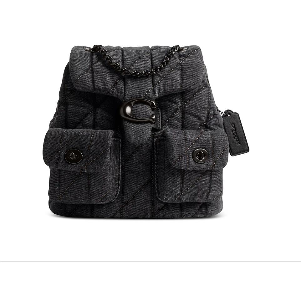 Coach Tabby Small Quilted Denim Backpack V5/washed