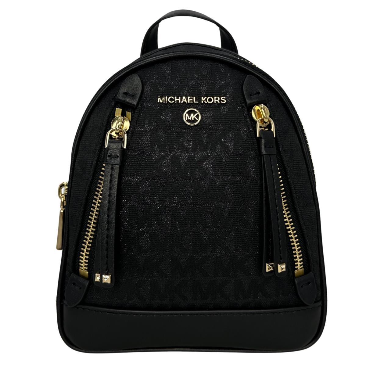 Michael Kors Signature Brooklyn Extra Small Convertible Messenger Backpack Black