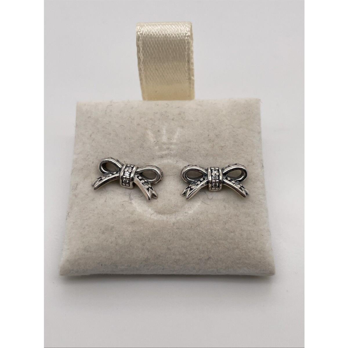 Pandora Bow Stud Earrings