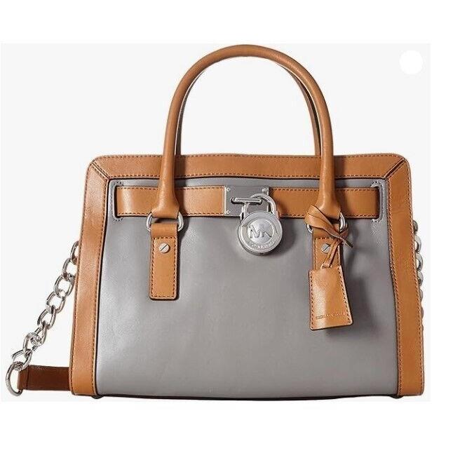 Kors Women`s Hamilton East/west Satchel Bag Steel Grey/acorn