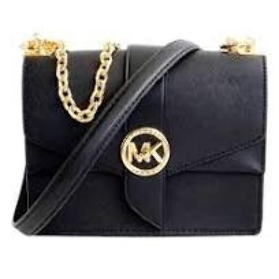 Michael Kors Small Saffiano Leather Greenwich Crossbody Bag - Black