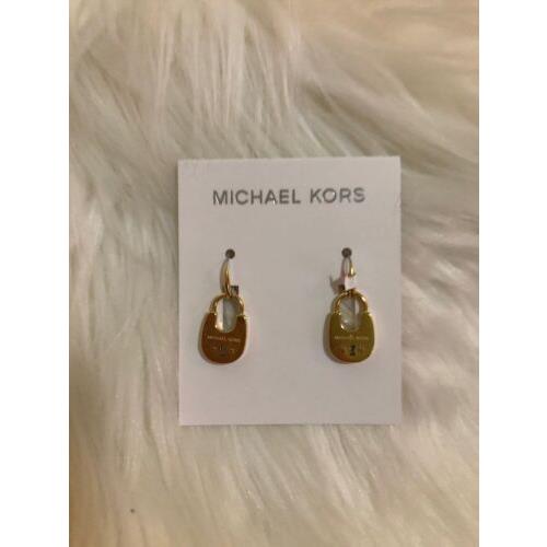 michael kors gold drop earrings