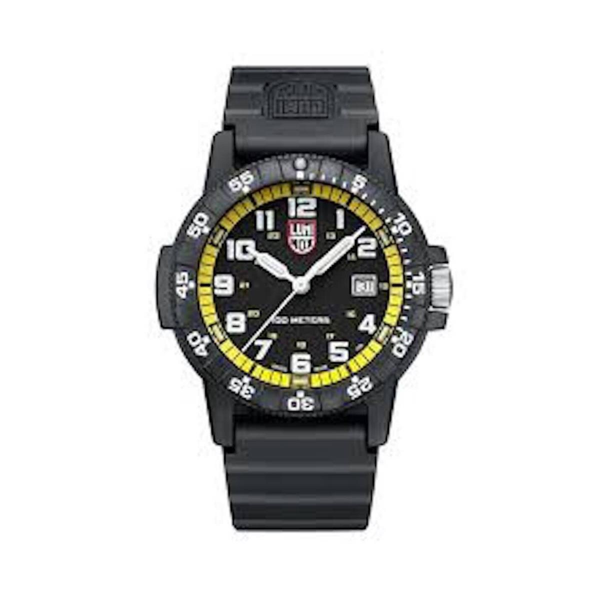 Luminox Leatheback Sea Turtle Giant 44MM Black with Yellow 0325