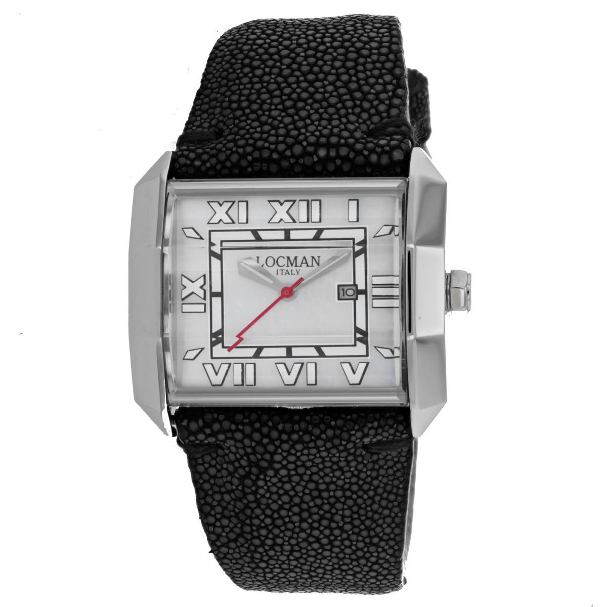 Locman Men`s Otto White Dial Watch - 232MOPWH/BK Stg