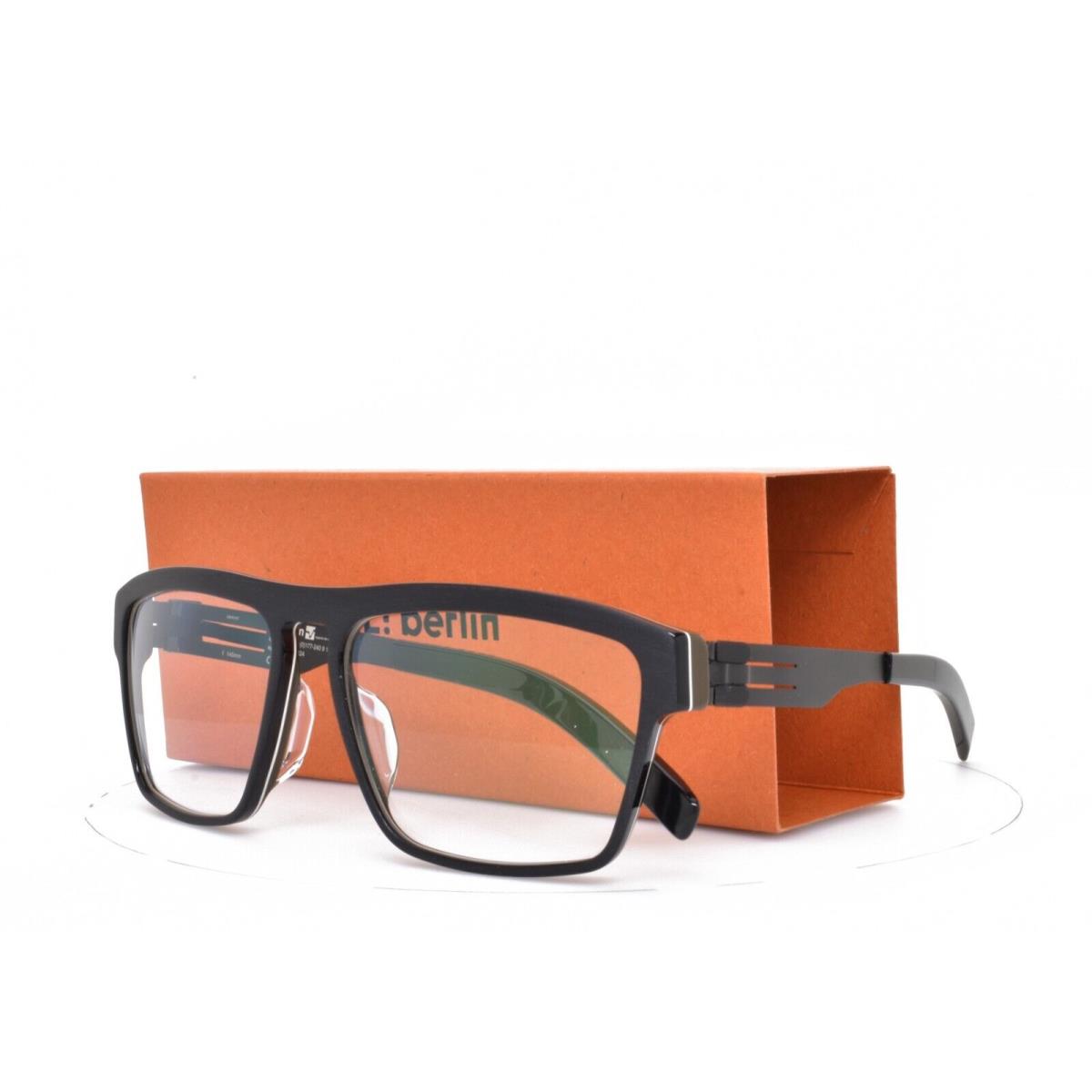 iC Berlin Eyeglasses Franck C. East Matte Black 56-17-145 Asian Fit