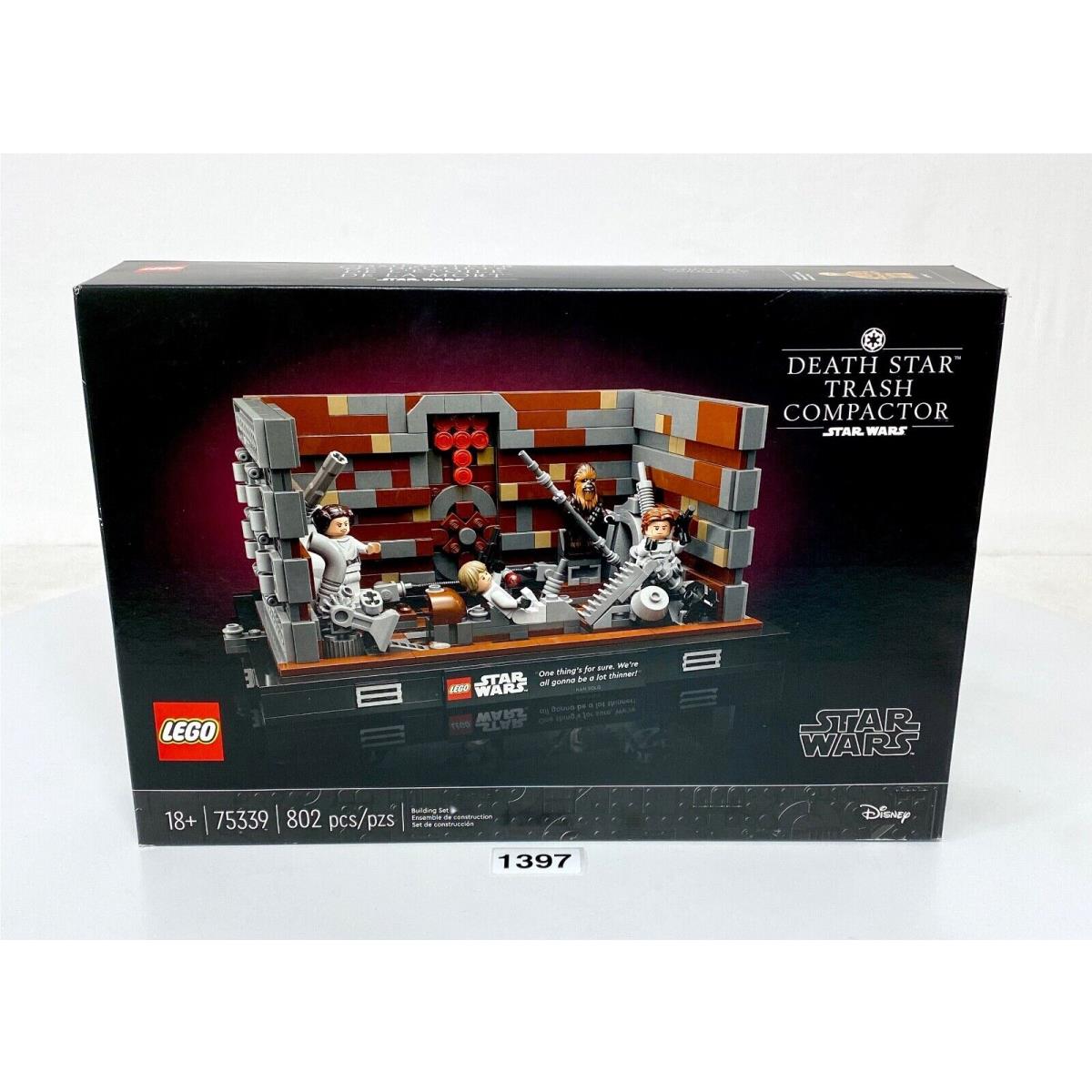 Lego Star Wars Death Star Trash Compactor Diorama Luke Leia Han Chewbacca 75339