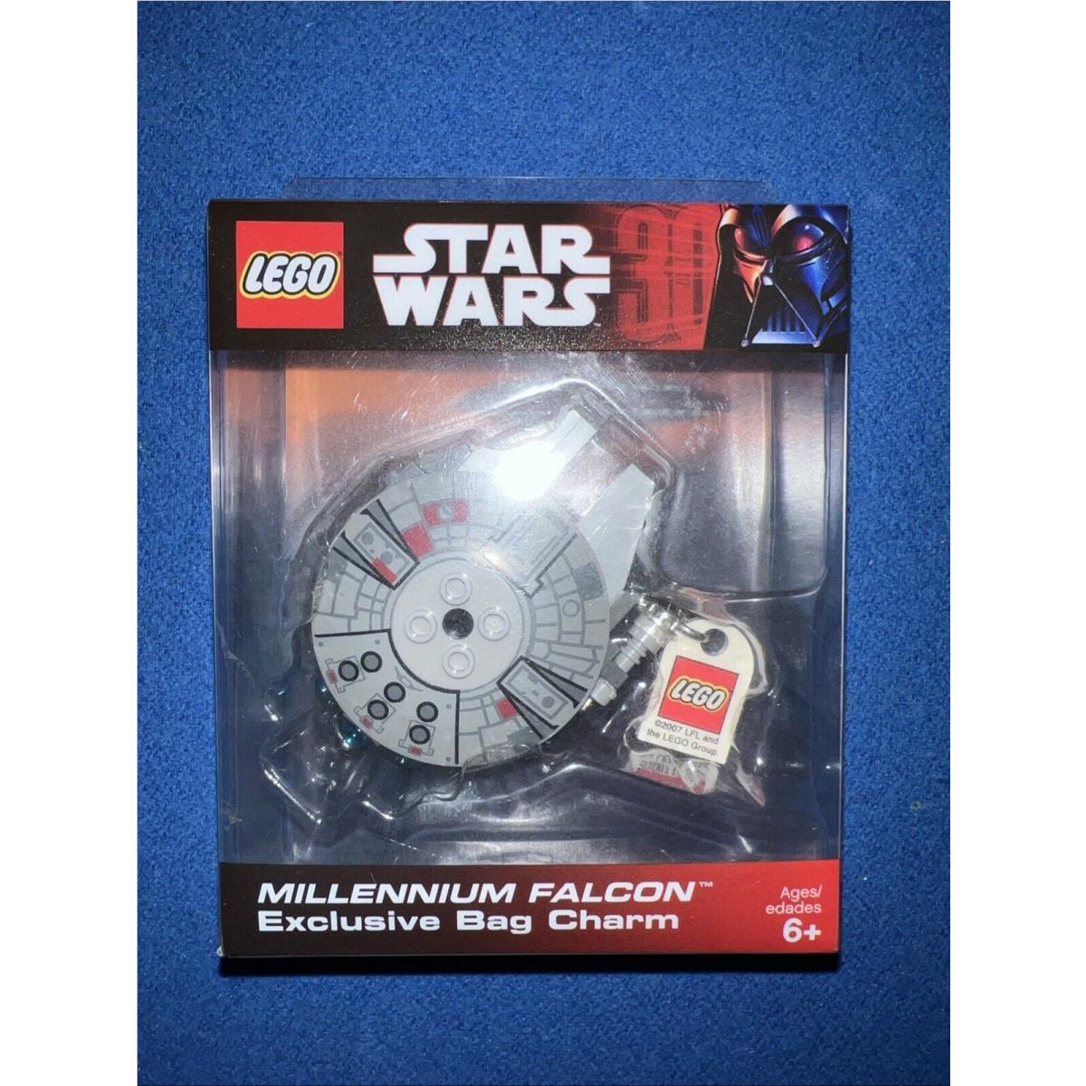 Lego Star Wars Millennium Falcon Key Chain Ring Bag Charm 2007 Vintage Rare