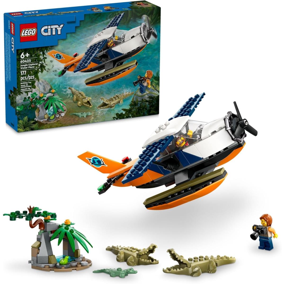 Lego City Jungle Explorer Water Airplane Toy - Kids Toy Adventure Building Set f