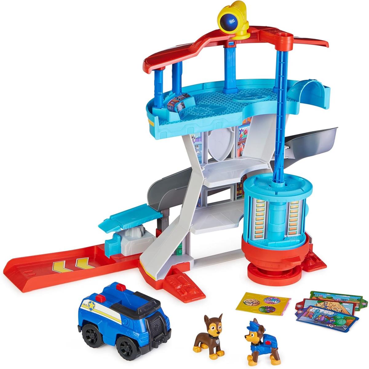 Paw Patrol Lookout Tower Playset with Toy Car Launcher 2 Chase Action Figures
