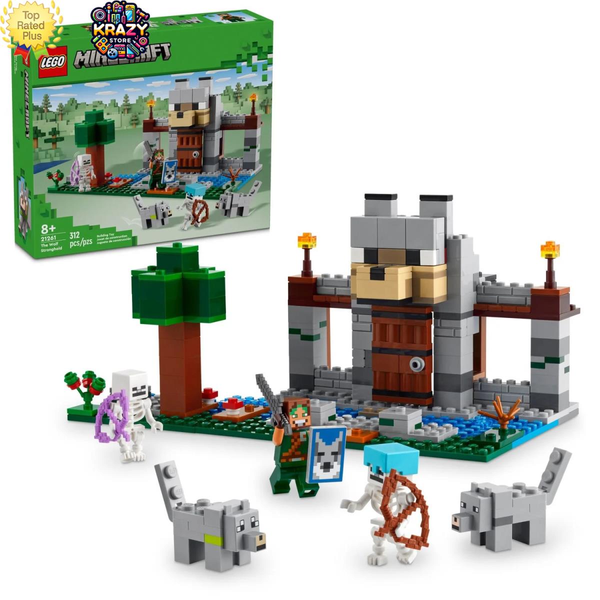 Minecraft Wolf Stronghold Castle Building Set Ages 8+