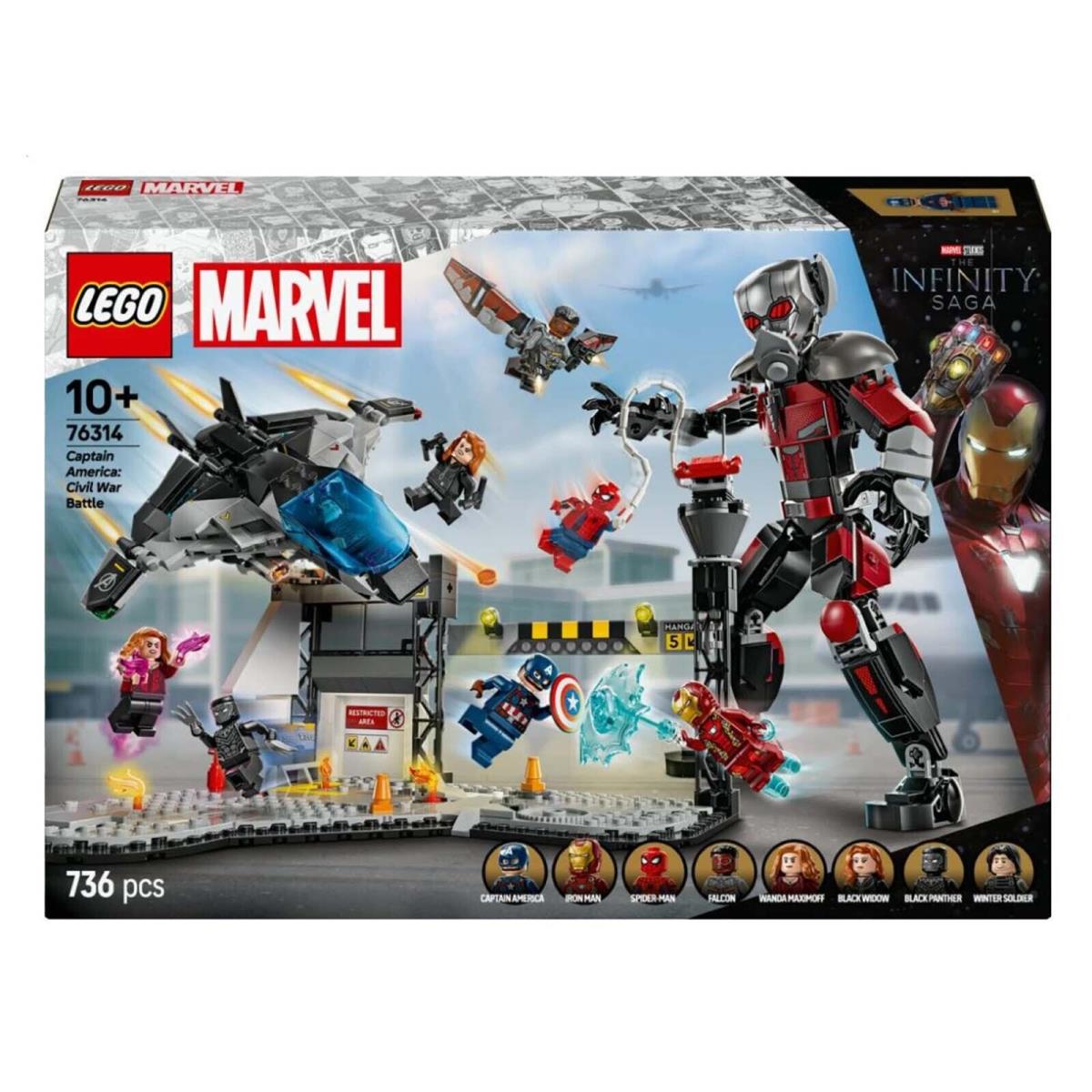 Lego Marvel Captain America Civil War Action Battle Building Set 76314
