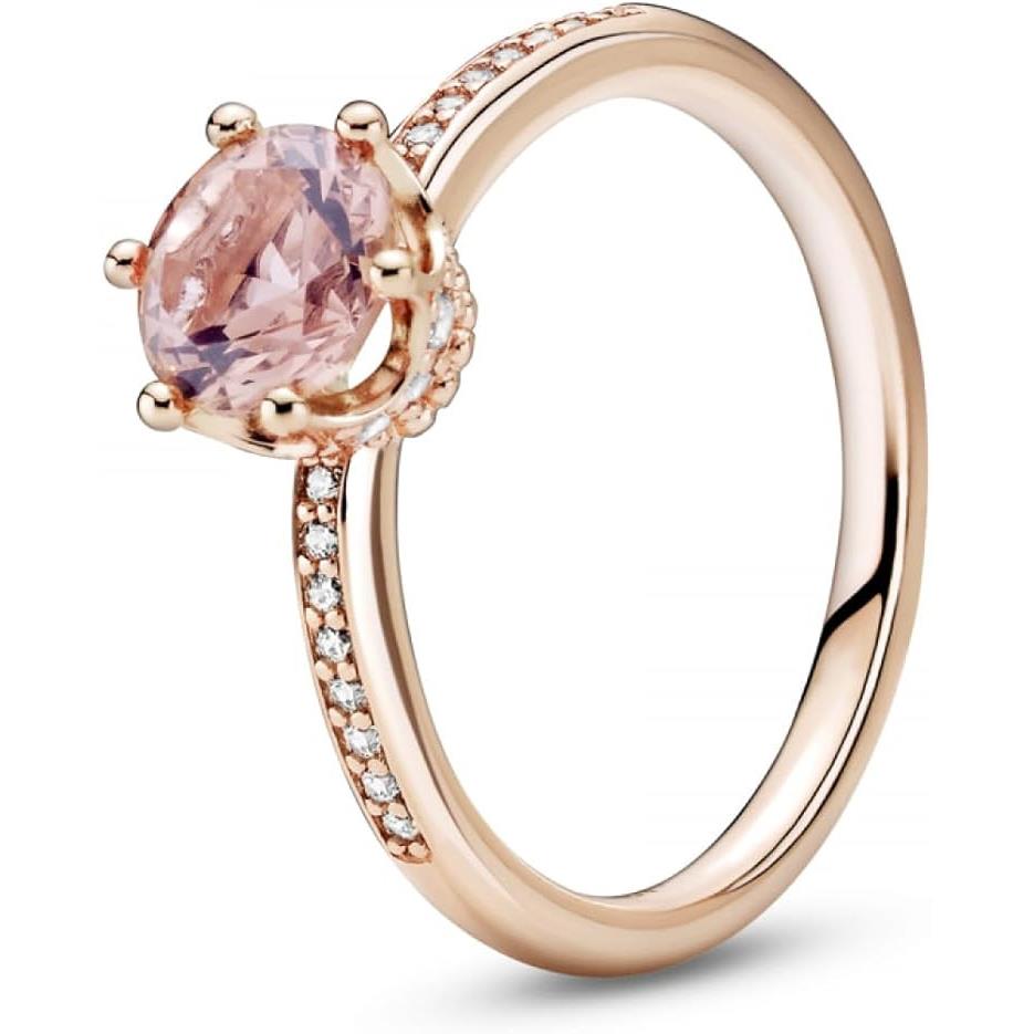 Pandora Pink Sparkling Crown Solitaire Ring