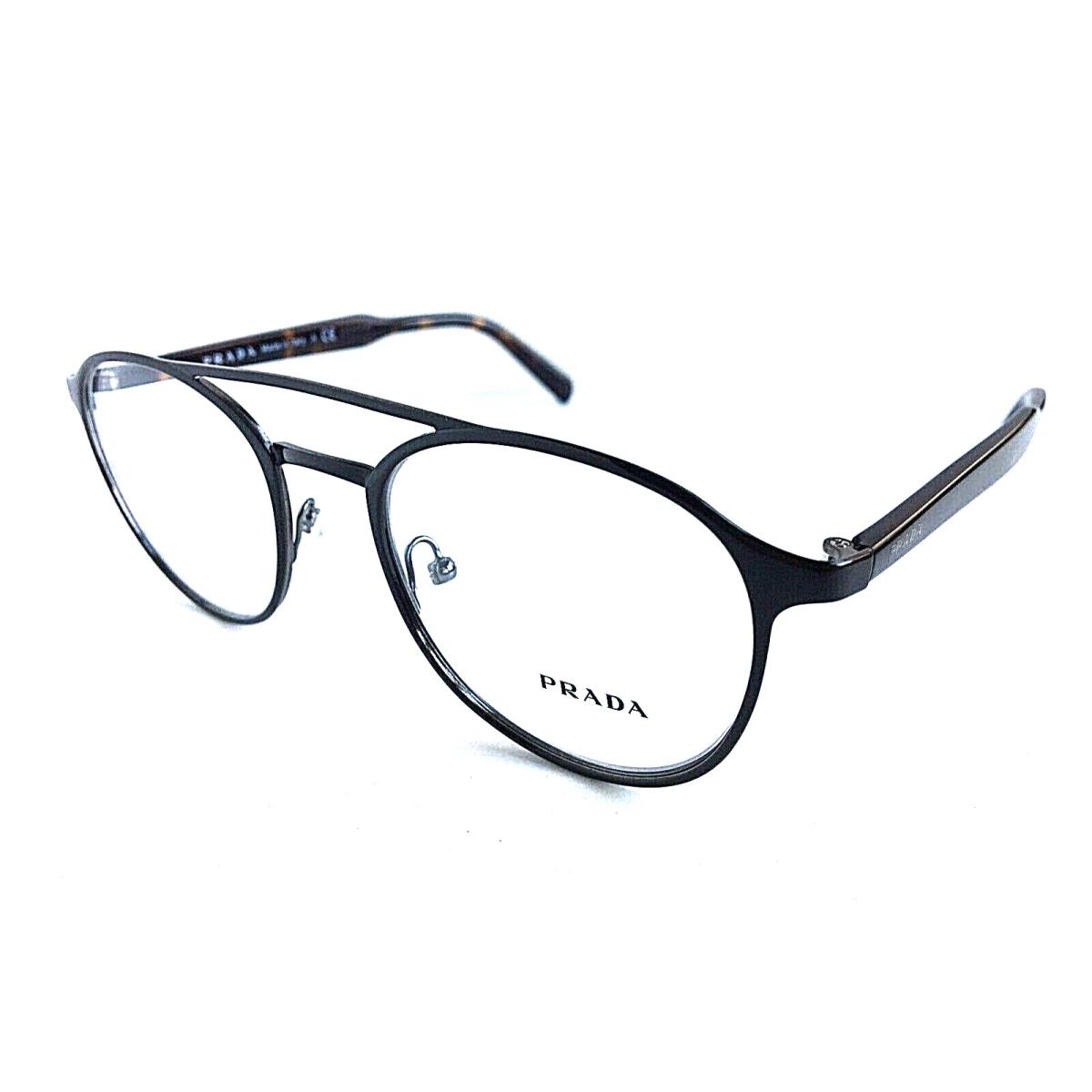Prada Vpr 60T DHO-1O1 51mm Round Brown Men`s Eyeglasses Frame