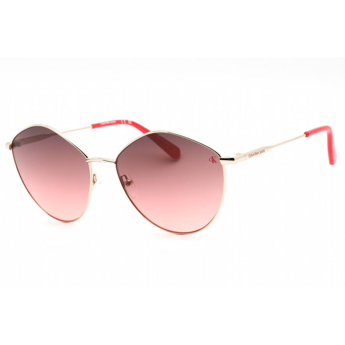 Jeans CKJ22202S 717 Sunglasses Gold Frame Pink Gradient Lenses 61mm by Calvin Klein