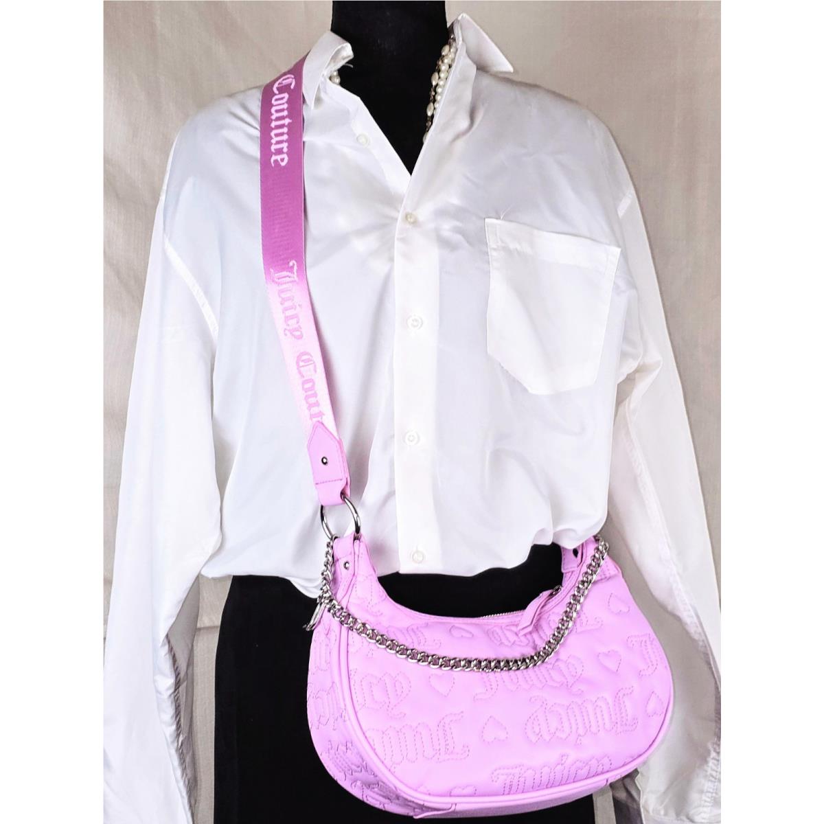 Juicy Couture Shoulder Lavender Flap Quilted Hearts Crossbody/ Interlock Purse