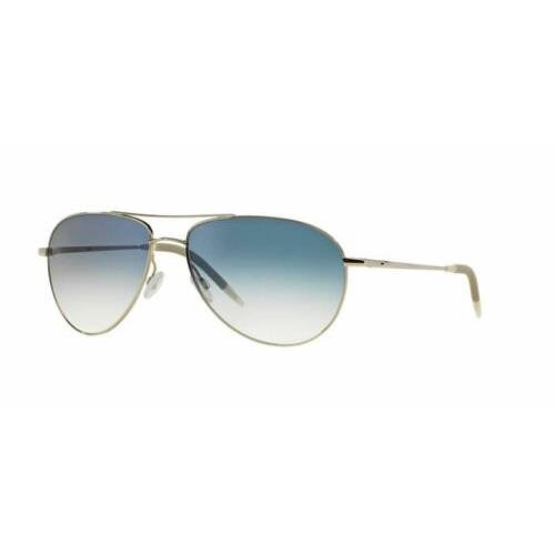Oliver Peoples OV 1002 S 52413F Benedict Silver Photochromic Sunglasses - Frame: Silver, Lens: Blue