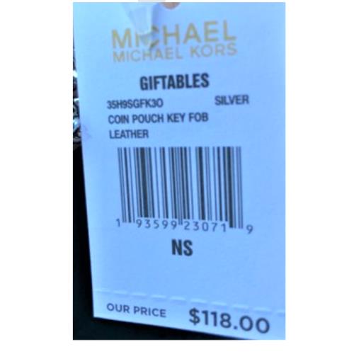 Michael Kors Silver Glitter Coin Pouch -- Key Fob - Michael Kors wallet -  193599230719 | Fash Brands