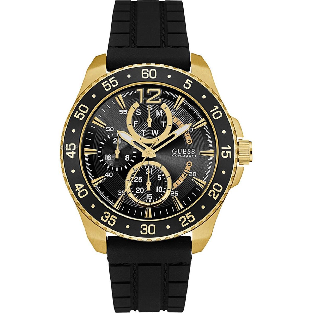 Guess W0798G3 Men`s Sport Multi-function Stainless Steel Silicone Screw Crown
