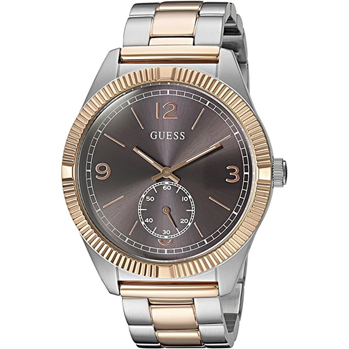 Guess Steel W0872G2 Men`s Dress Stainless Steel Two-tone Dark Dial WR