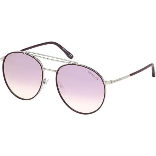 Tom Ford Sunglasses w Soft Case - FT0694 16T - Silver / Violet Fade 58mm