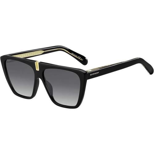 Givenchy Women`s Square Sunglass GV7109-S-8079O Black/gold