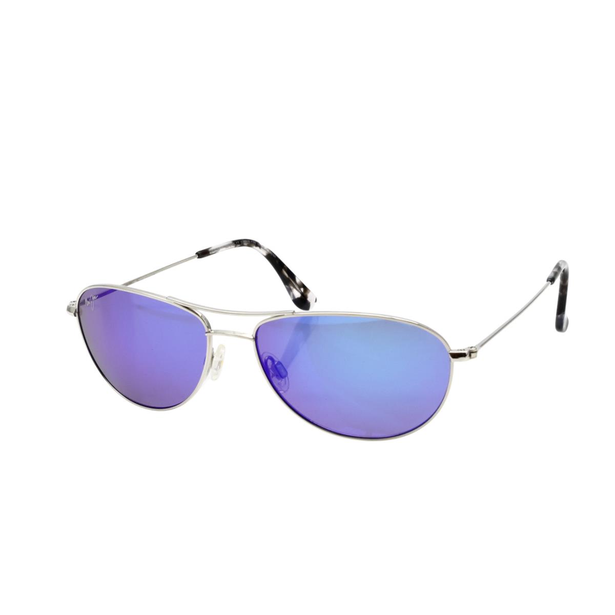 Maui Jim R1173 Unisex Silver B245-17 Blue Baby Beach Sunglasses 56 mm