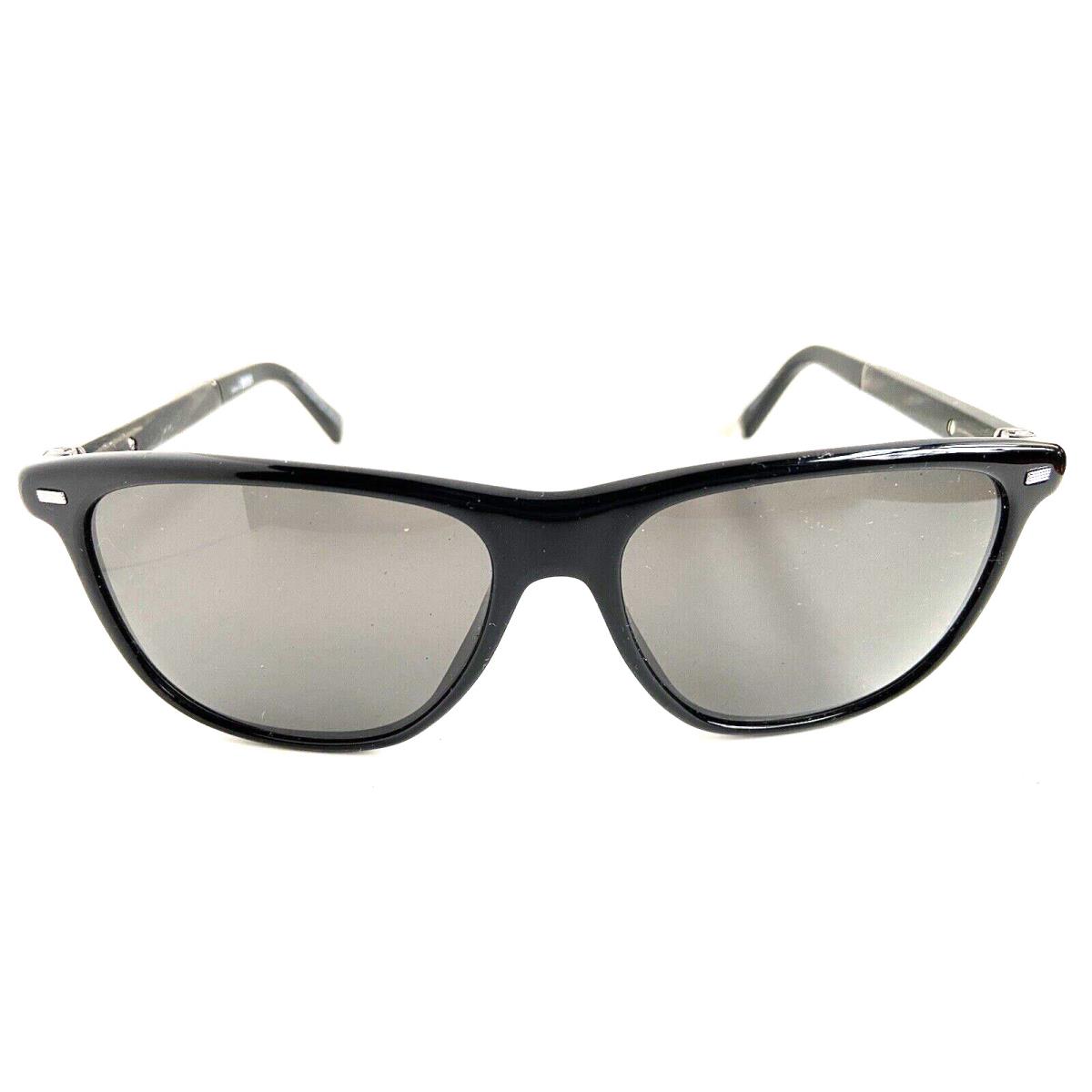 Polarized Ermenegildo Zegna EZ 0009 01A 56mm Zeiss Lens Black Men Sunglasses