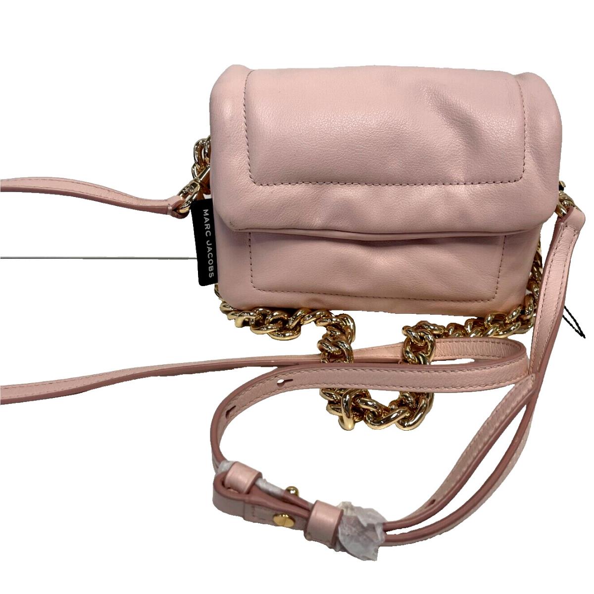 Marc Jacobs Leather Pillow Shoulder Crossbody Peach MK024055