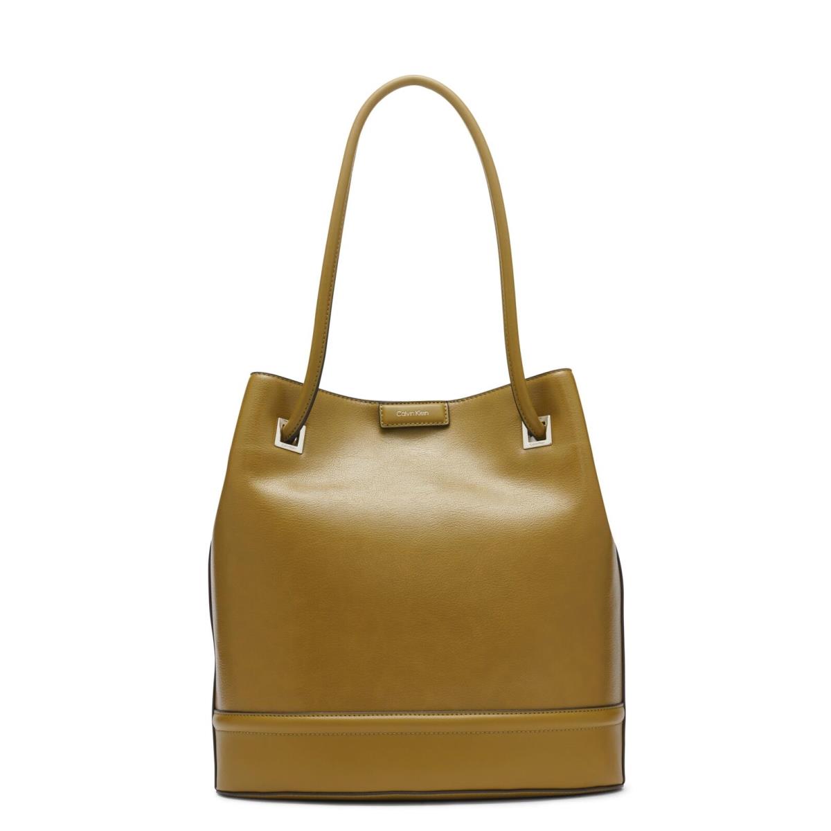 Women`s Ash Tote Bag North/south Vegan Leather 2 Pockets by Calvin Klein