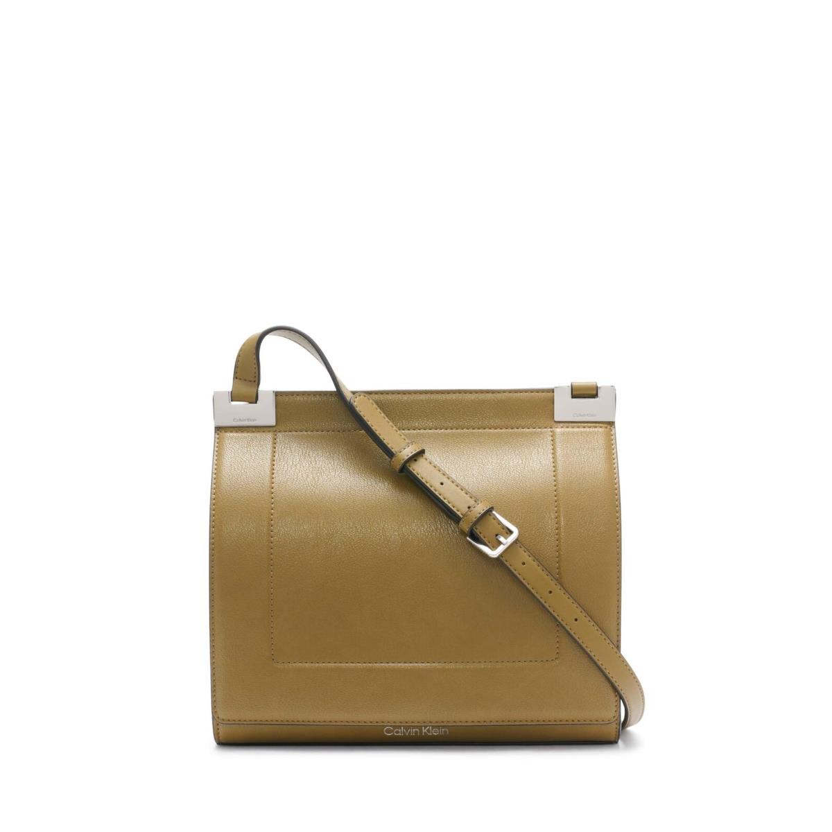 Calvin Klein Palm Organizational Flap Messenger Olive Branch One Size