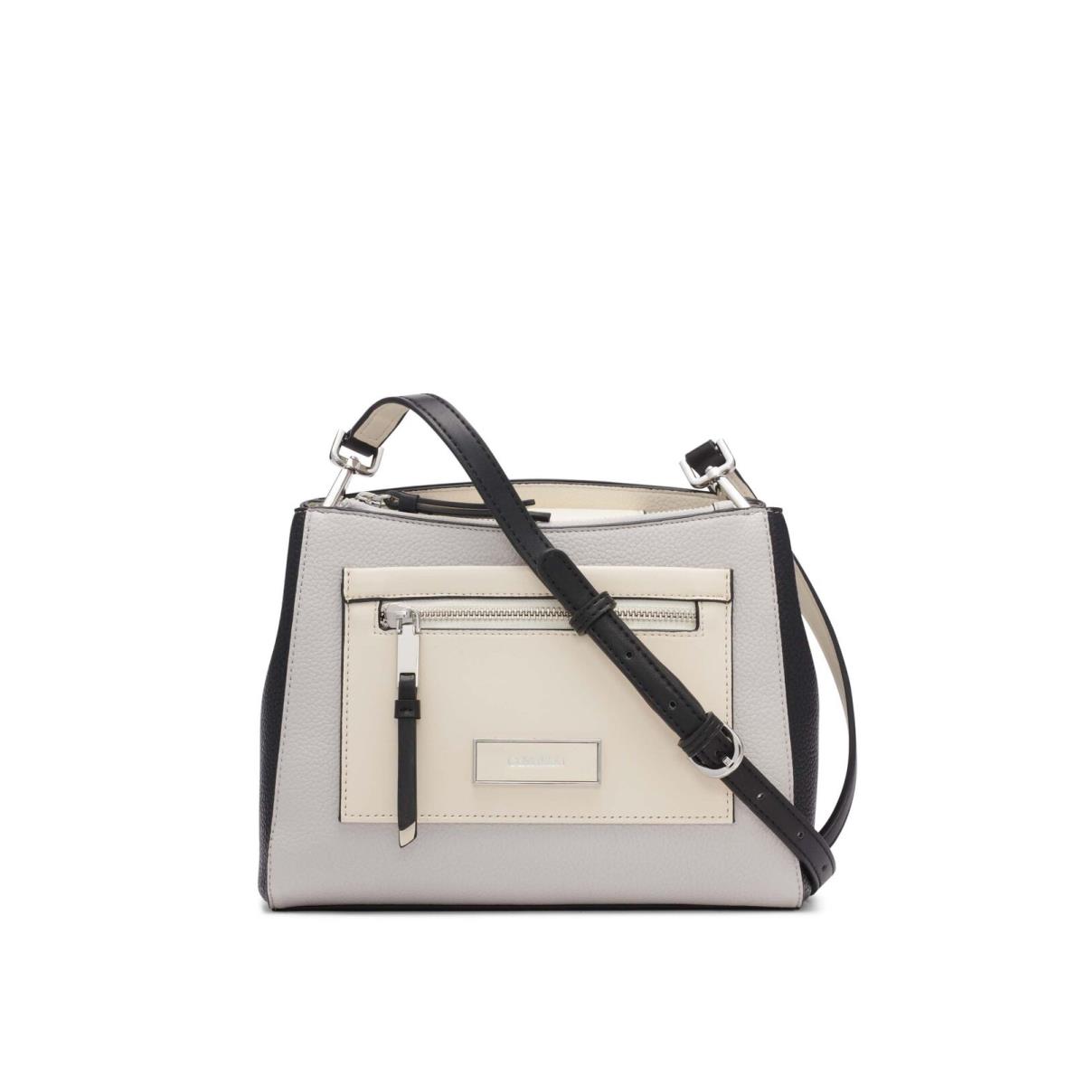Hadley Triple Compartment Crossbody Black/cherub White/dove by Calvin Klein