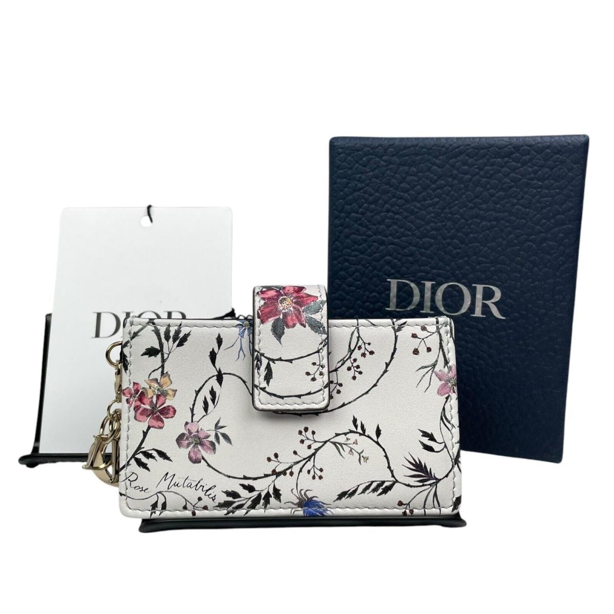 Christian Dior Rose Mutabilis Collection Accordian Card Holder Pocket Wallet