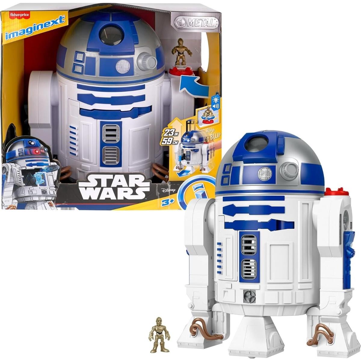 Fisher-price Imaginext Star Wars Toy R2-D2 17.5 in Tall with Lights Sounds C