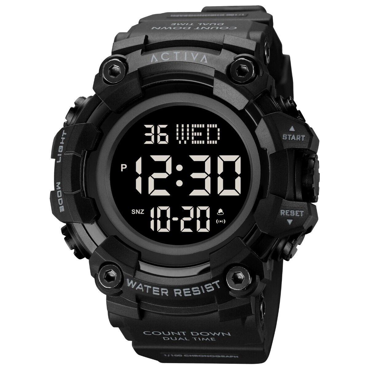 Activa Circuit X Invicta Men`s 56mm Digital Black Resistant Sport Shockprf Watch