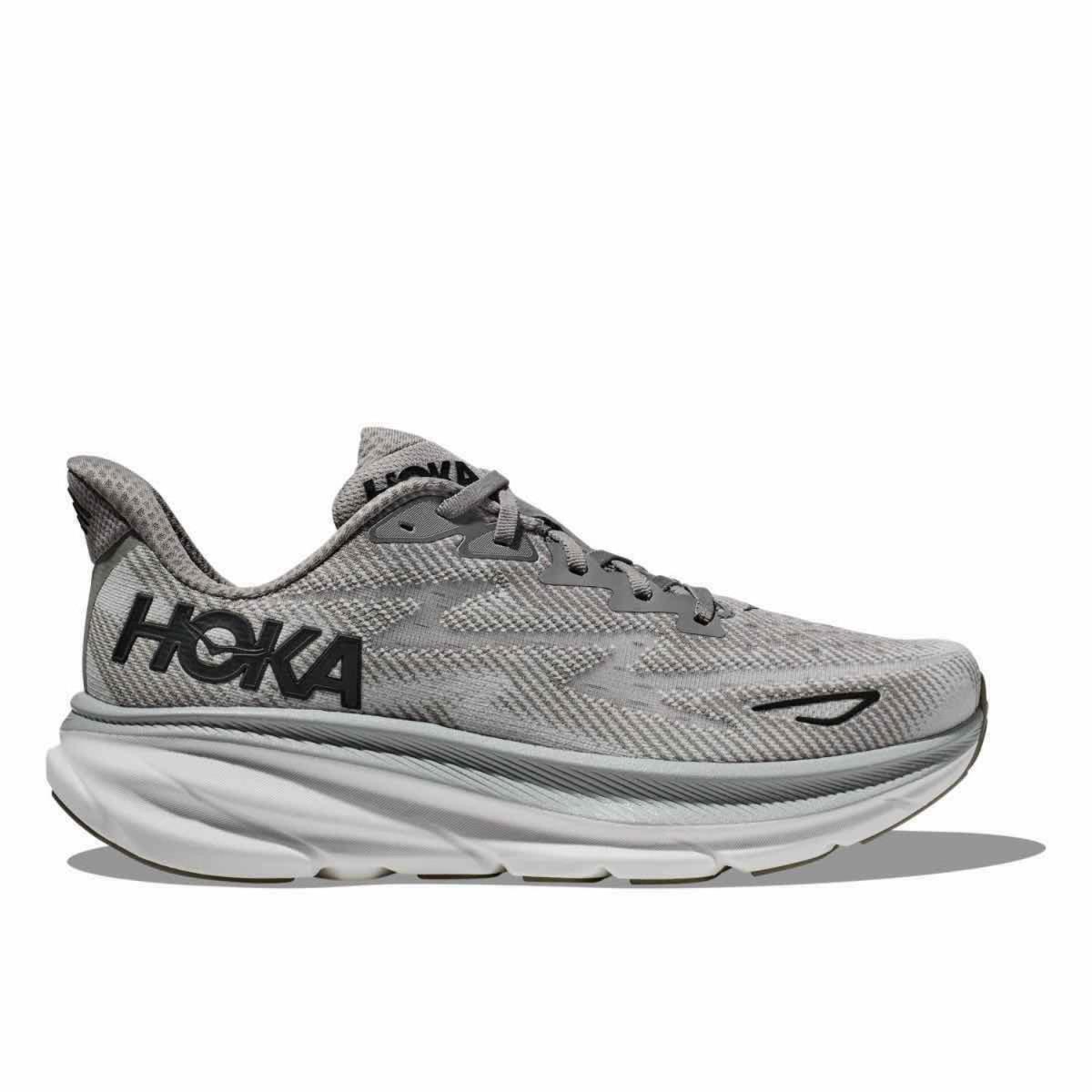 Hoka One One M Clifton 9 Men`s Training Lace Up Running Sneaker Gray Varies