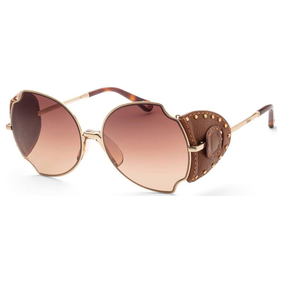 Chloe Women`s Gold Geometric Sunglasses CE166SL-742