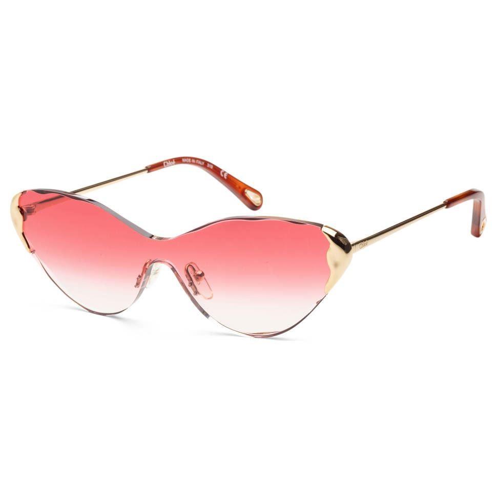 Chloe Women`s Gold Cat-eye Sunglasses CE163-823