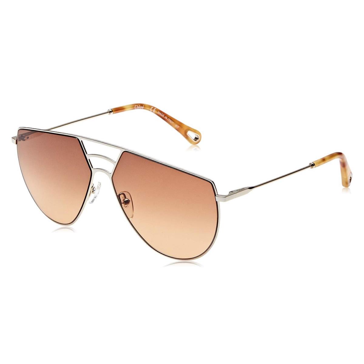 Chloe Ricky Burnt Orange Gradient Round Ladies Sunglass CE139S 805 62