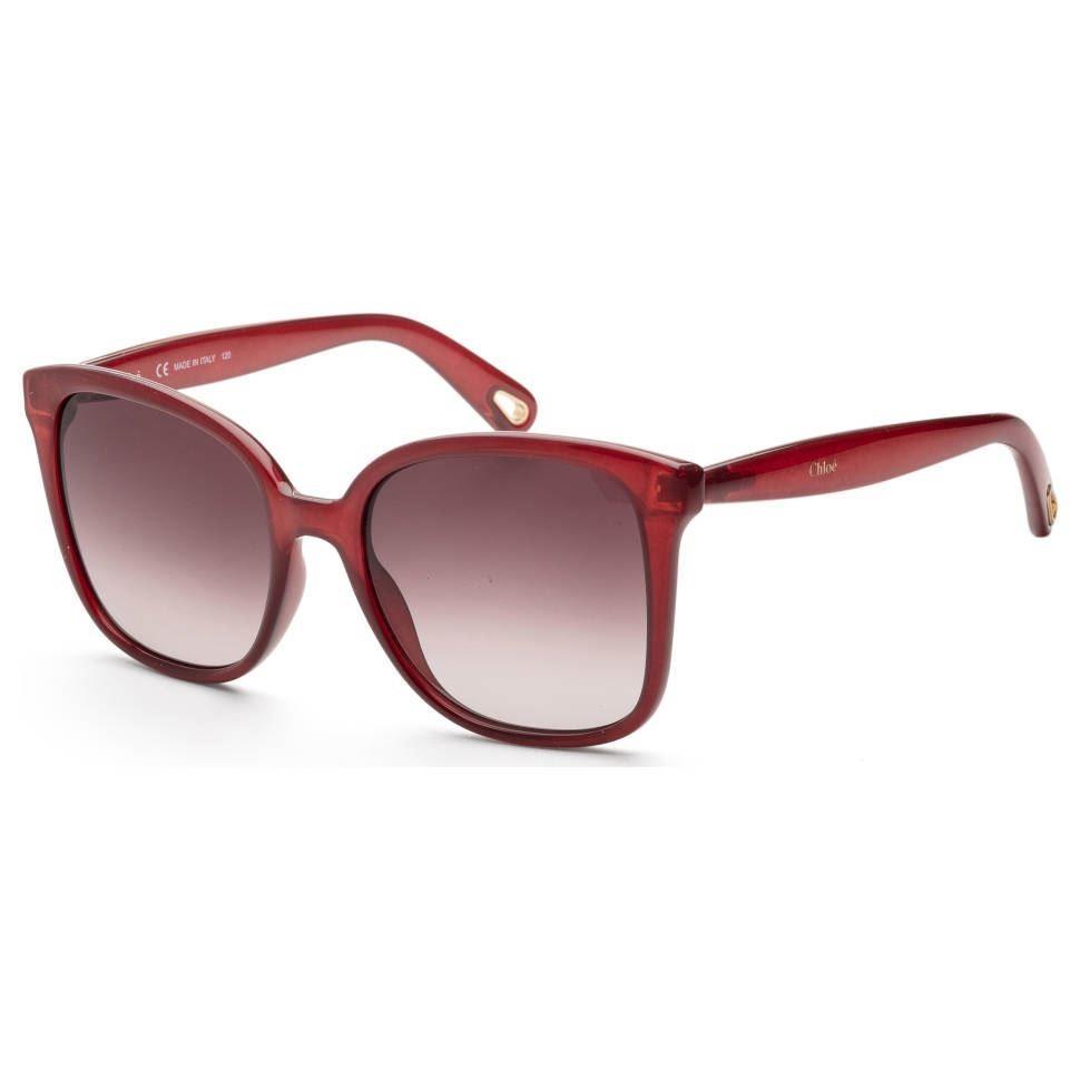 Chloe Women`s Red Rectangular Sunglasses CE766S-620