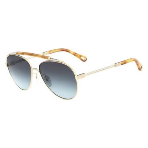 Chloe Blonde Havana Pilot Sunglasses CE141S 736 59