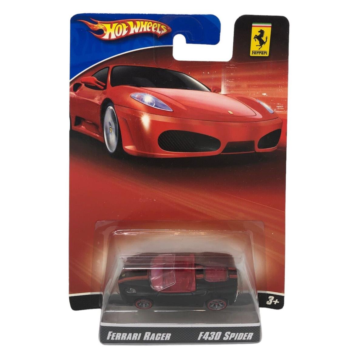 Nip Hot Wheels Ferrari Racer F430 Spider Black Convertible