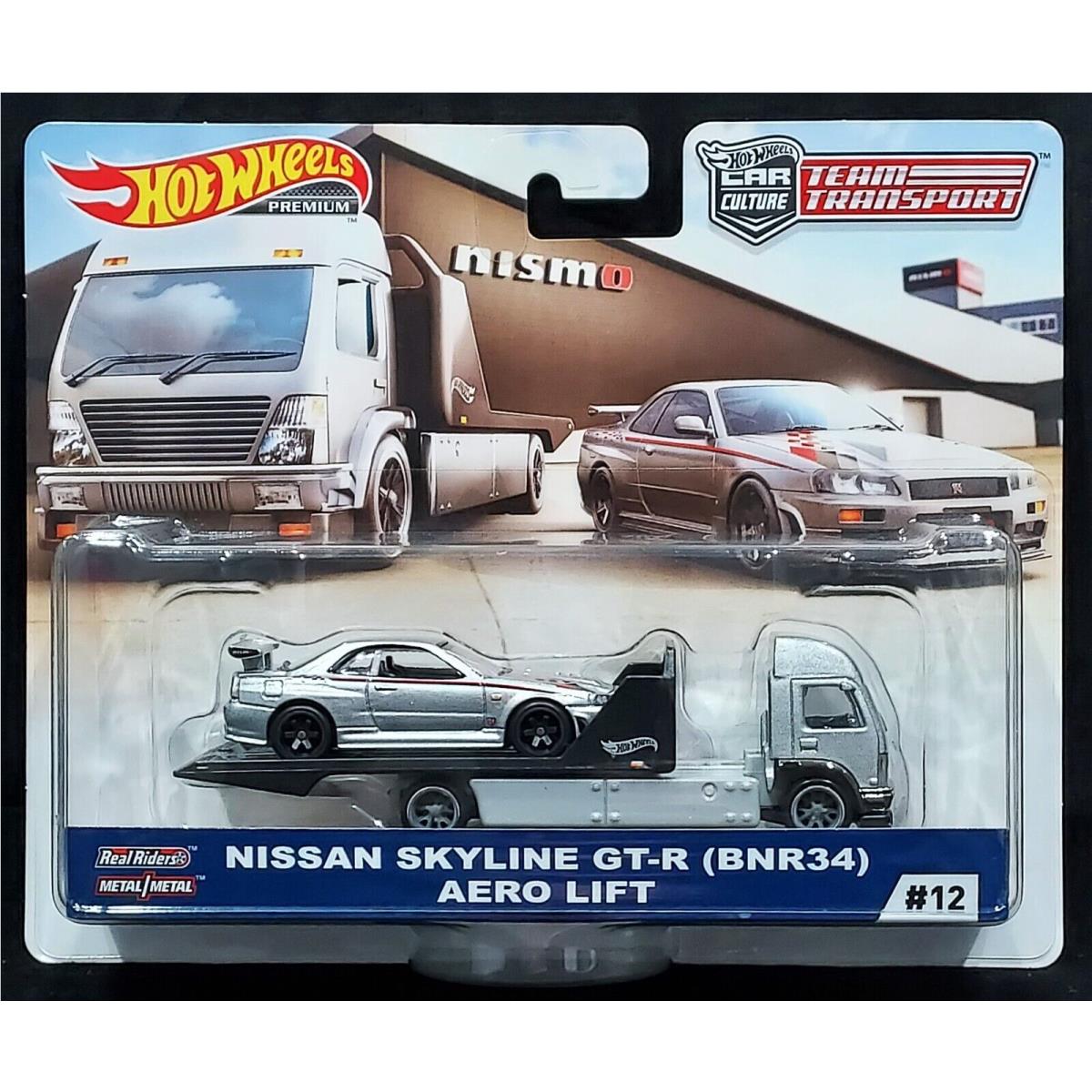 Hot Wheels Nissan Skyline Gt-r Aero Lift Team Transport Hauler Truck Car Culture