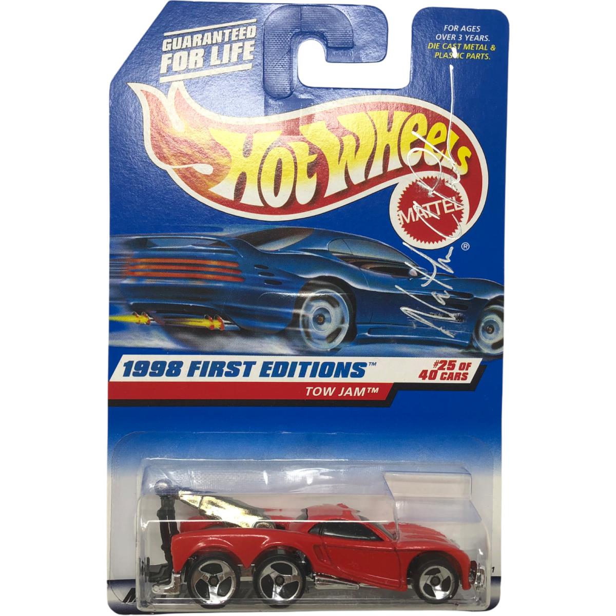 Vtg Nip Signed Nathan Proch Hot Wheels 1988 First Editions Tow Jam 658 Red