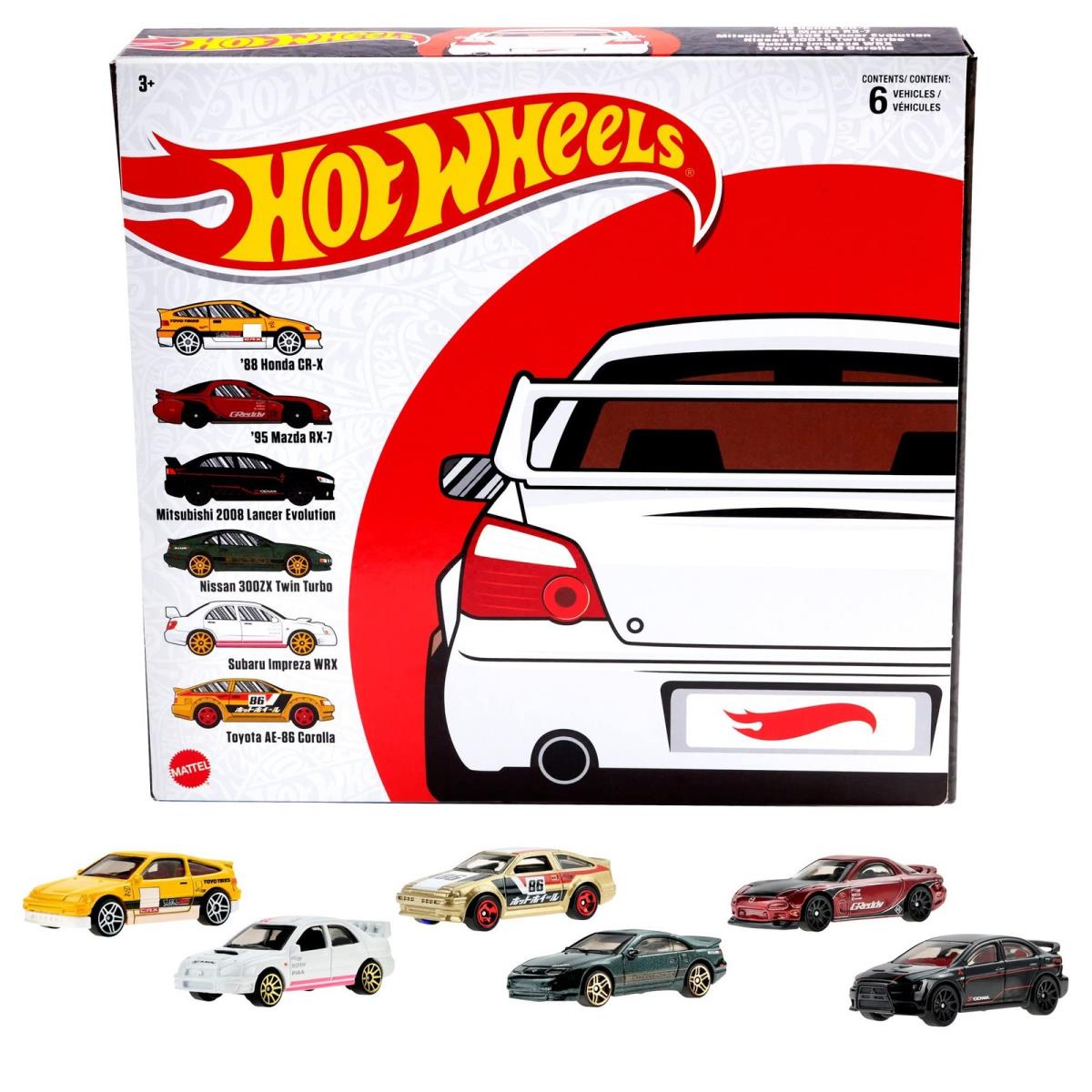 Hot Wheels Japanese Multipacks 6 Toy Cars 1:64 Scale Decos Popular Cas