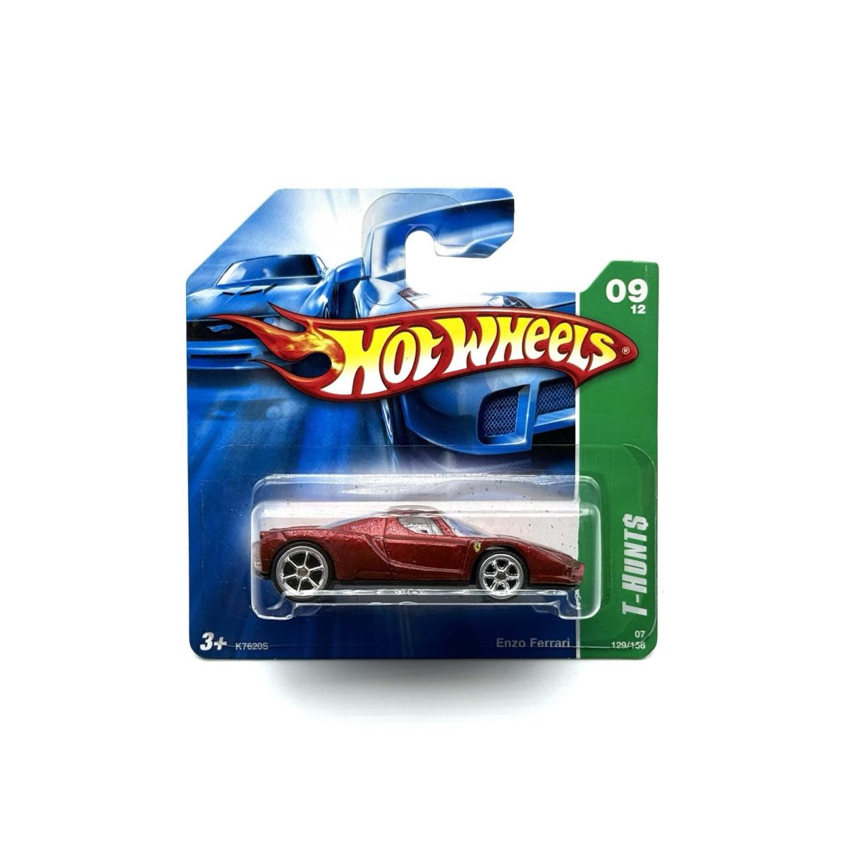2007 Hot Wheels Super Treasure Hunt Short Card Enzo Ferrari T-hunts 09/12 Red
