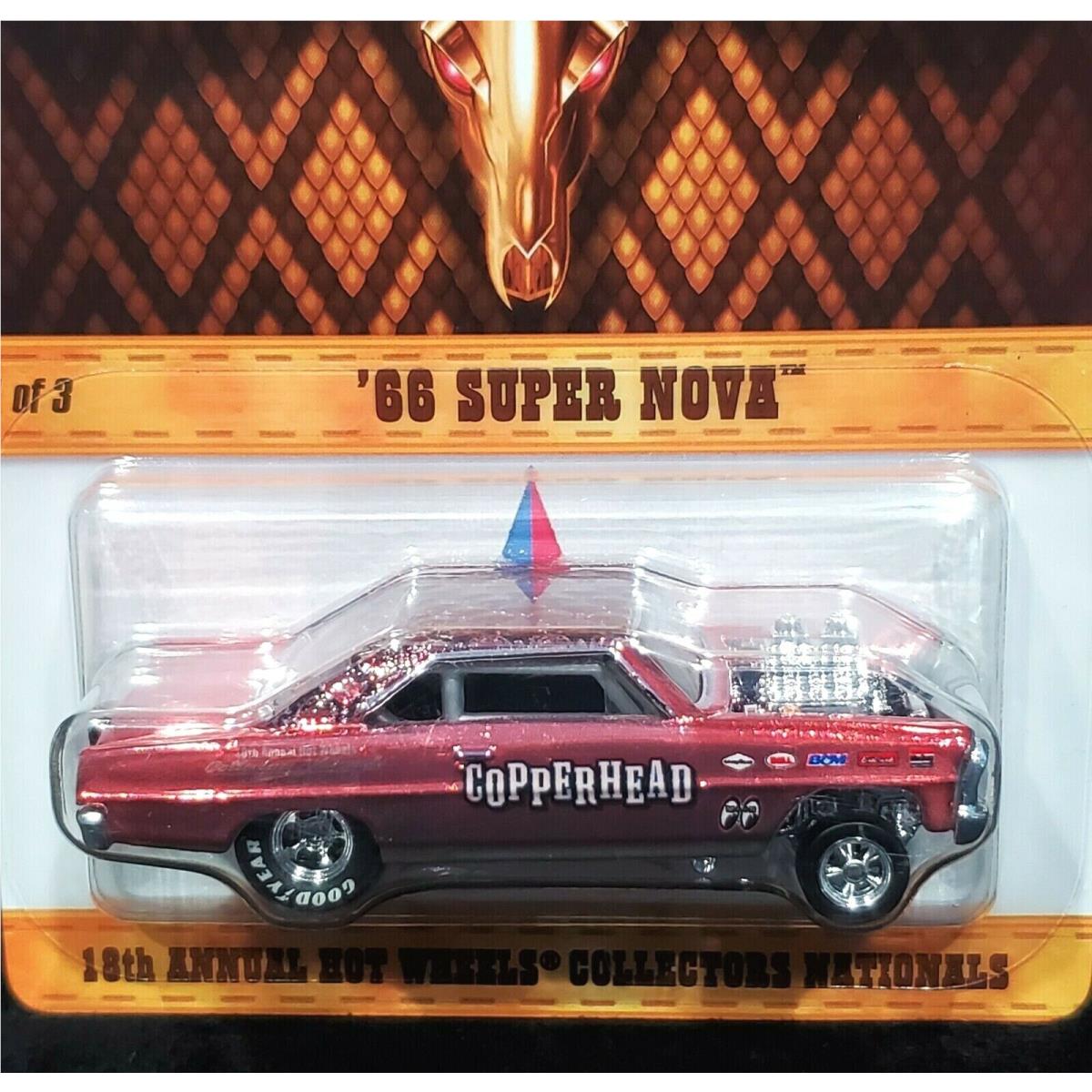 Hot Wheels 66 Chevy Super Nova Copperhead 2018 Nationals Convention Car /5000 RC