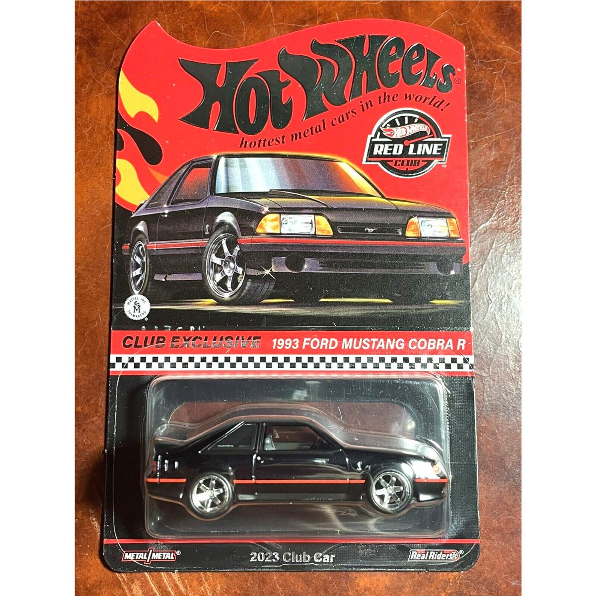 2023 Hot Wheels Rlc 1993 Ford Mustang Cobra R Red Line Club Car Real Riders
