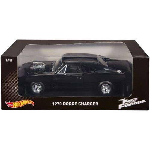 Hot Wheel 1/18 1970 Dodge Charger Fast and Furious Diecast Model Car CMC97